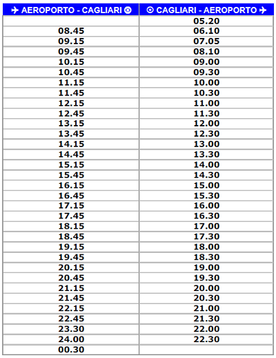 Airport Shuttle Schedule